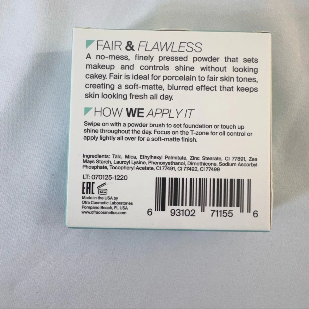 OFRA Pure Matte Finishing Powder NIB Full Size